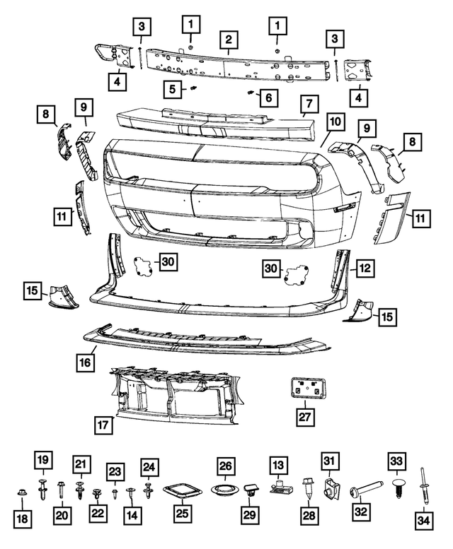 Genuine OEM Mopar Challenger Hood Seal Rivet (6500898) X1