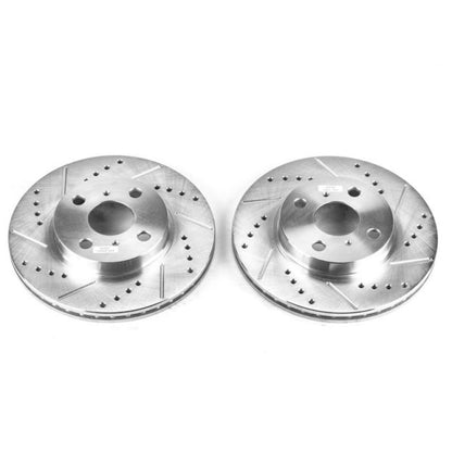 Power Stop 01-05 Toyota Echo Front Evolution Drilled & Slotted Rotors - Pair PowerStop