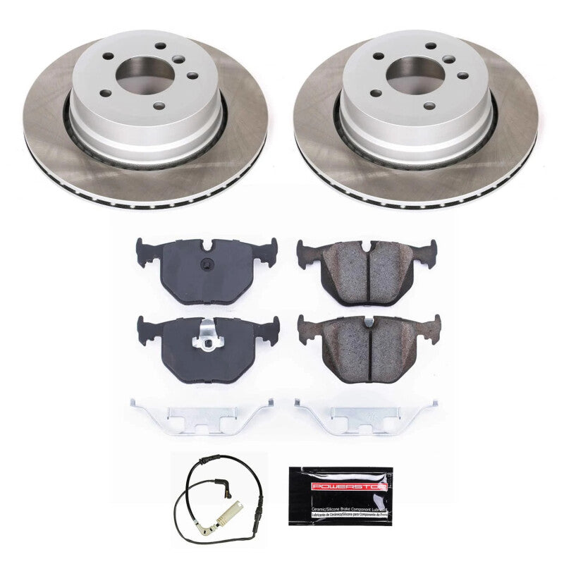 Power Stop 2008 BMW 535xi Rear Semi-Coated Rotor Kit PowerStop