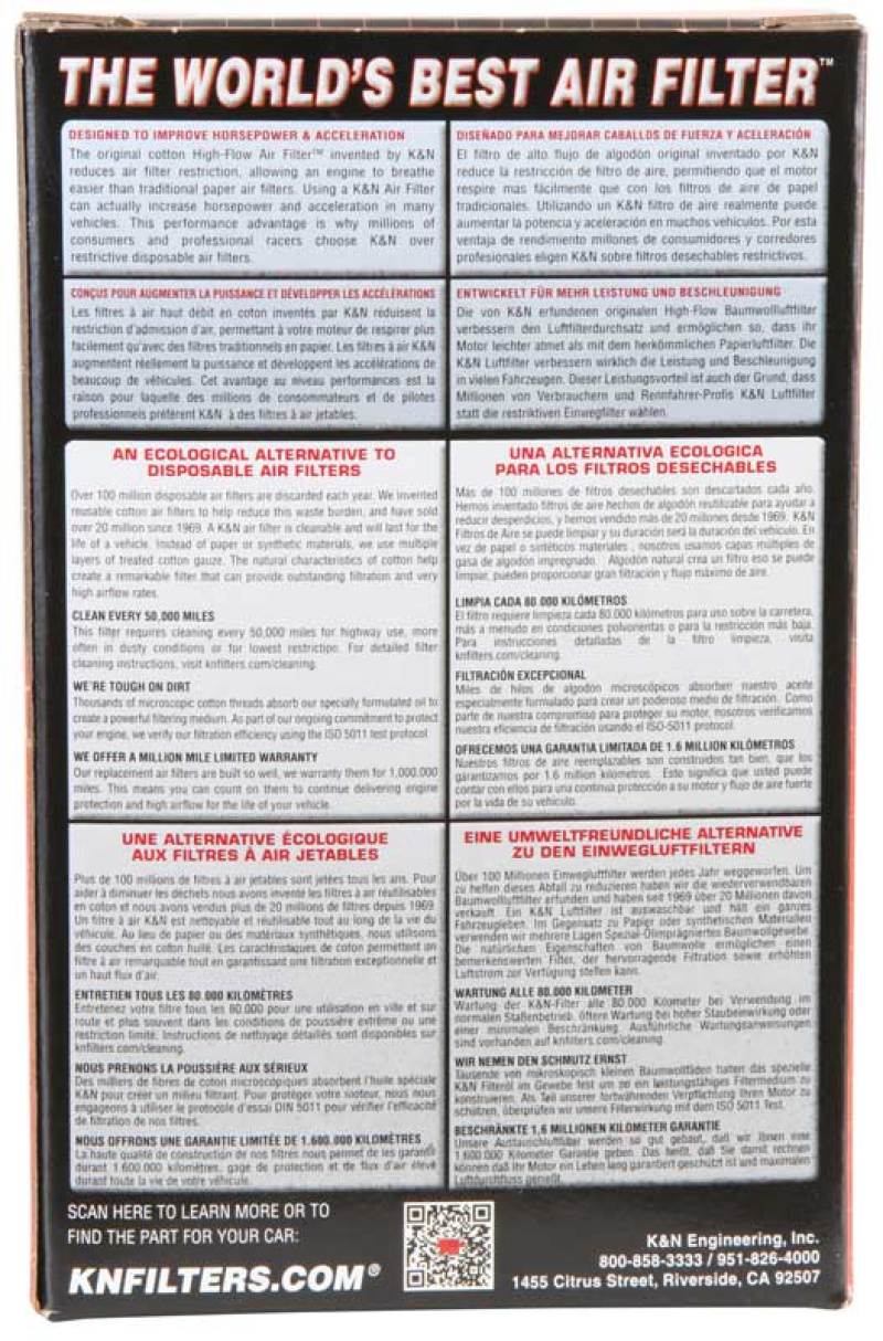 K&N 19-20 Honda CBR500R Replacement Air Filter K&N Engineering