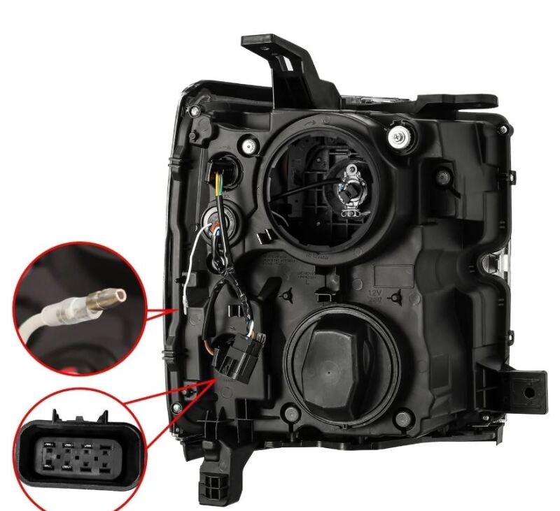 AlphaRex 880098 15-19 Chevy Silverado 2500/3500 LUXX-Series Proj. Headlights Blk w/Actv SeqSig & SBDRL