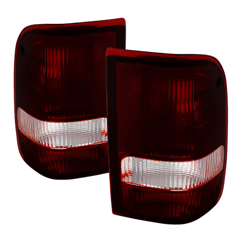 Xtune Ford Ranger 93-97 OE Style Tail Lights Red Smoked ALT-JH-FR93-OE-RSM SPYDER