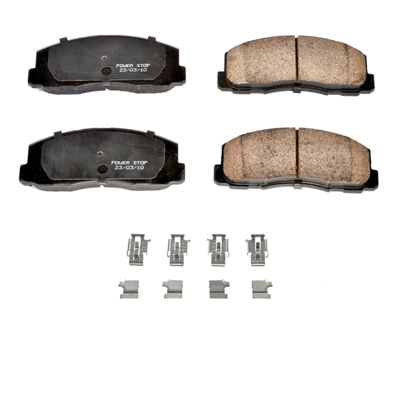Power Stop 1990 Eagle Talon Front Z17 Evo Ceramic Brake Pad w/Hardware PowerStop
