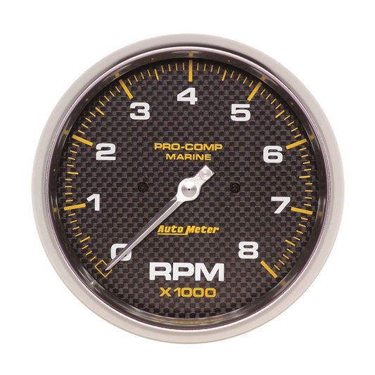 AutoMeter Marine Carbon Fiber 5in In-Dash Tachometer 0-8000 RPM 200797-40