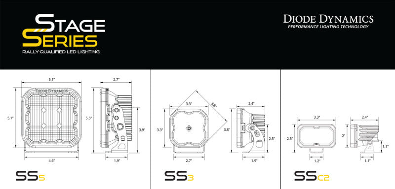 Diode Dynamics 17-22 Ford F250/F350/F450/F550 Super Duty Stage Series Backlit Ditch Light Kit Diode Dynamics