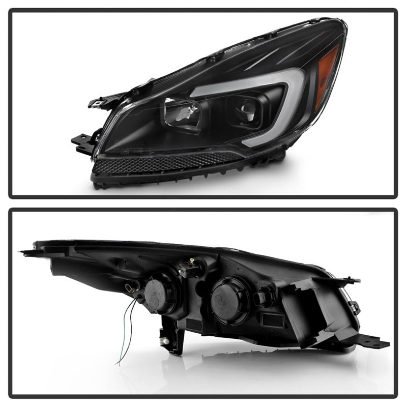 xTune 13-16 Ford Escape LED Light Bar Halogen Projector Headlights - Black (PRO-JH-FESCA13-LB-BK) SPYDER