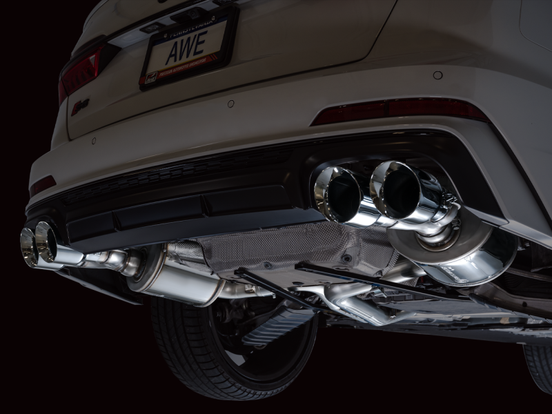 AWE Tuning 19-23 Audi C8 S6/S7 2.9T V6 AWD Touring Edition Exhaust - Chrome Silver Tips AWE Tuning