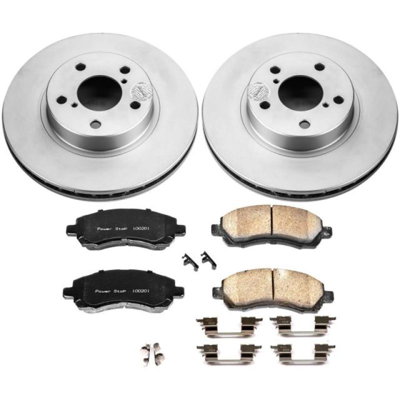 Power Stop 97-01 Subaru Impreza Front Z17 Evolution Geomet Coated Brake Kit PowerStop