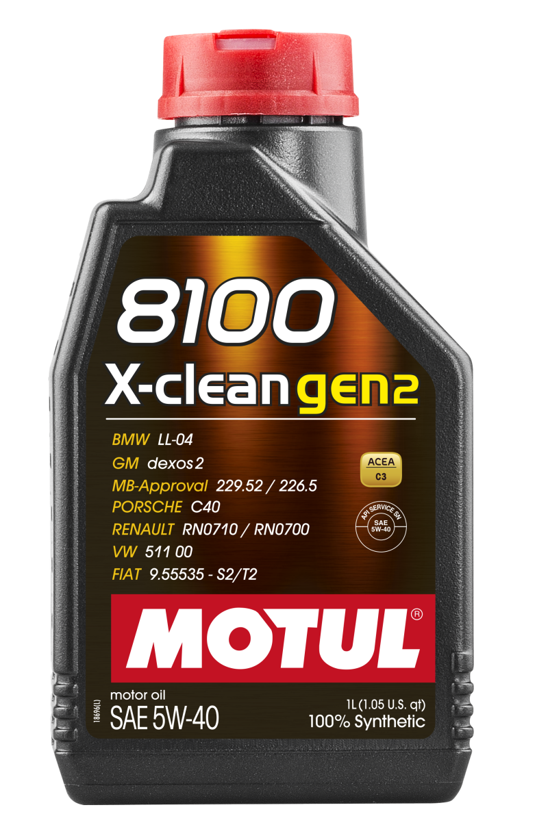 Motul 1L Synthetic Engine Oil 8100 X-CLEAN Gen 2 5W40 Motul