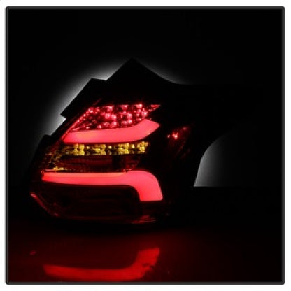 Spyder 12-14 Ford Focus 5DR LED Tail Lights - Red Clear (ALT-YD-FF12-LED-RC) SPYDER