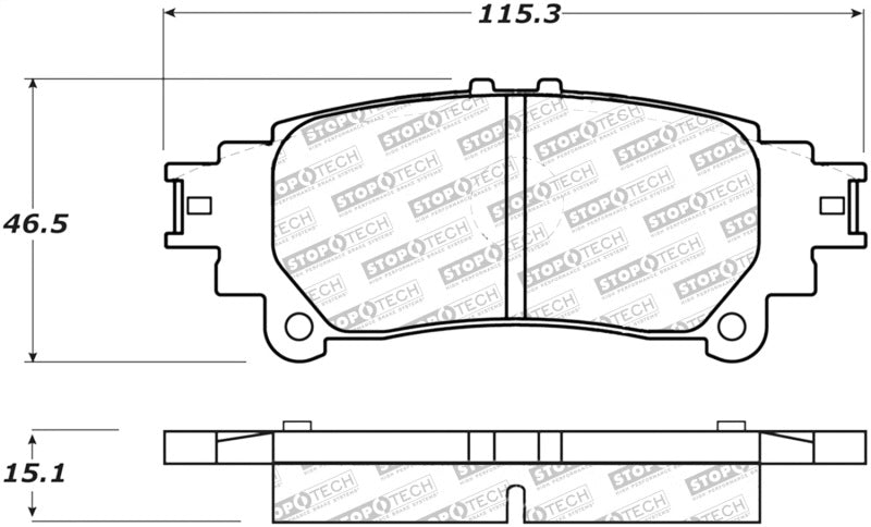 StopTech Street Disc Rear Brake Pads - 305.13910 Stoptech