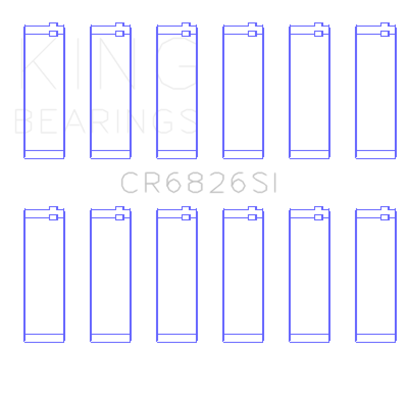 King Engine Bearings HolDEn 175/190 3.6L (Size +0.75mm) Connecting Rod Bearing Set King Engine Bearings