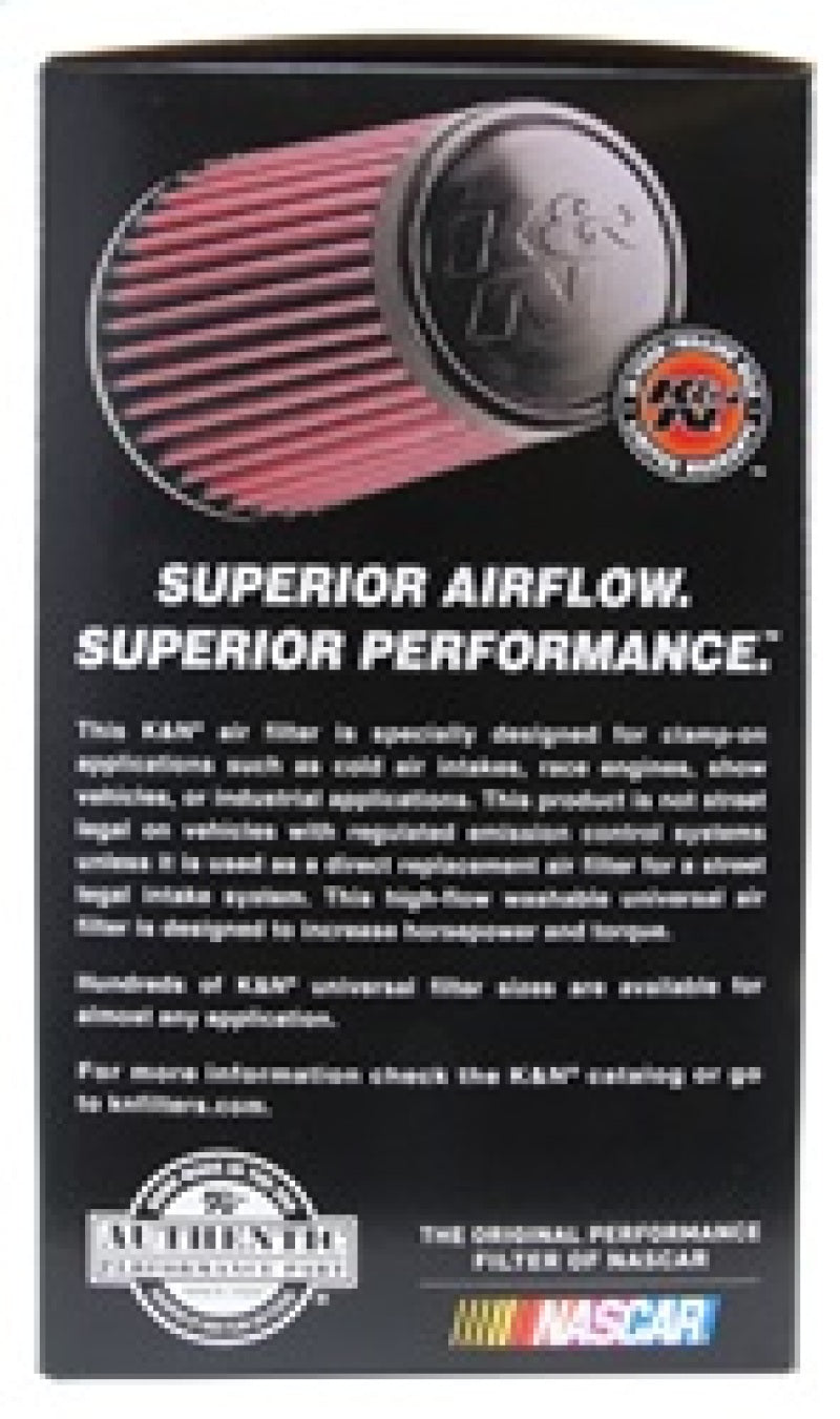 K&N Universal Rubber Filter 4inch FLG / 6inch OD-B / 4-5/8inch OD-T / 9inch H K&N Engineering