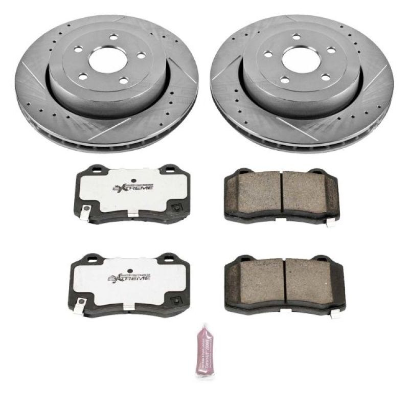 Power Stop 06-10 Jeep Grand Cherokee Rear Z26 Street Warrior Brake Kit PowerStop