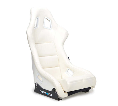 NRG Innovations Vinyl Fiberglass Bucket Seat - Large - White – FRP-302WT-V