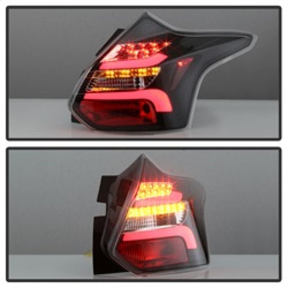 Spyder 12-14 Ford Focus 5DR LED Tail Lights - Black (ALT-YD-FF12-LED-BK) SPYDER