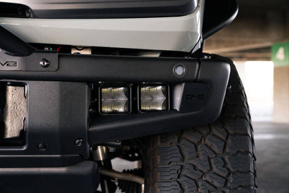 DV8 Offroad 21-22 Ford Bronco Factory Bumper Pocket Light Mount (Pair) 3in LED Pod Lights DV8 Offroad