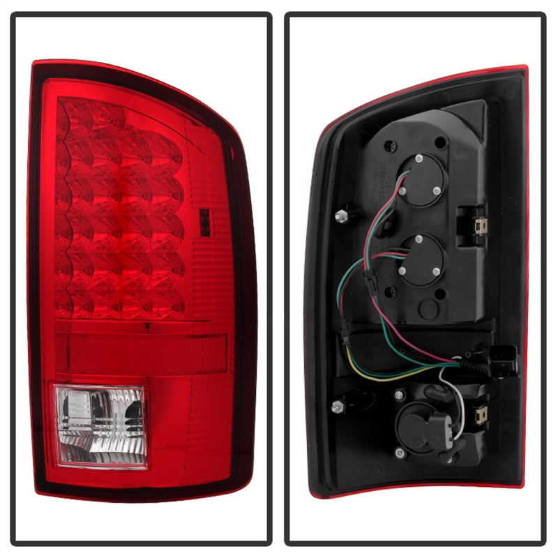 Xtune Dodge Ram 02-06 1500 / Ram 2500/3500 03-06 LED Tail Light Red Clear ALT-JH-DR02-LED-RC SPYDER