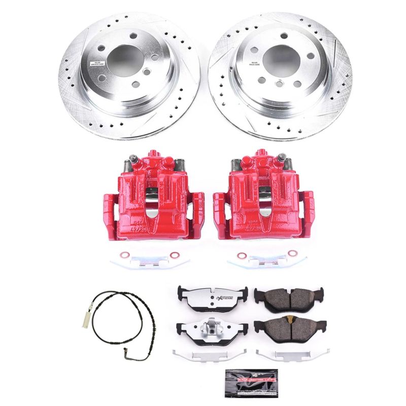 Power Stop 07-10 BMW 328i Rear Z26 Street Warrior Brake Kit w/Calipers PowerStop