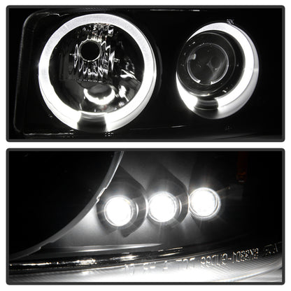 Spyder GMC Sierra 1500/2500/3500 99-06 Projector Headlights LED Halo LED Black PRO-YD-CDE00-HL-BK SPYDER