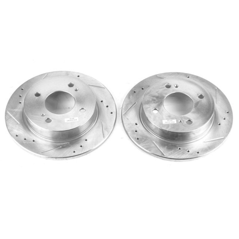 Power Stop 91-96 Infiniti G20 Rear Evolution Drilled & Slotted Rotors - Pair PowerStop