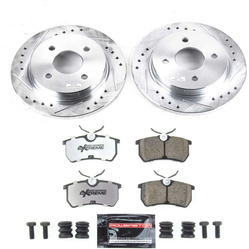 Power Stop 14-19 Ford Fiesta Rear Z26 Street Warrior Brake Kit PowerStop