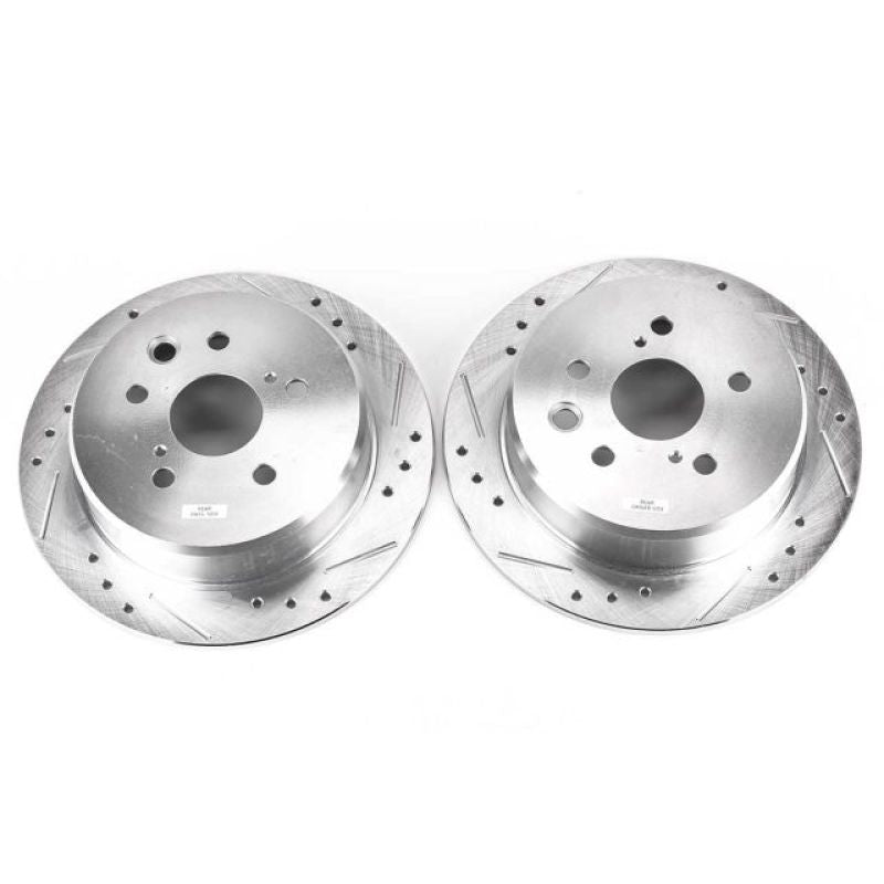 Power Stop 06-15 Lexus IS250 Rear Evolution Drilled & Slotted Rotors - Pair PowerStop