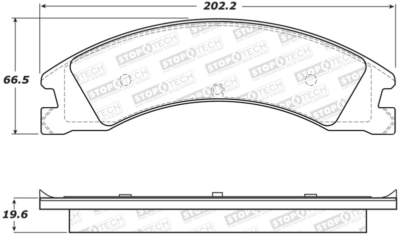 StopTech Premium Ceramic Rear Brake Pads - 308.13301