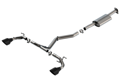 Borla 22-23 Subaru BRZ/Toyota GR86 2.4L RWD AT/MT S-Type Catback Exhaust - Black Chrome Tips Borla