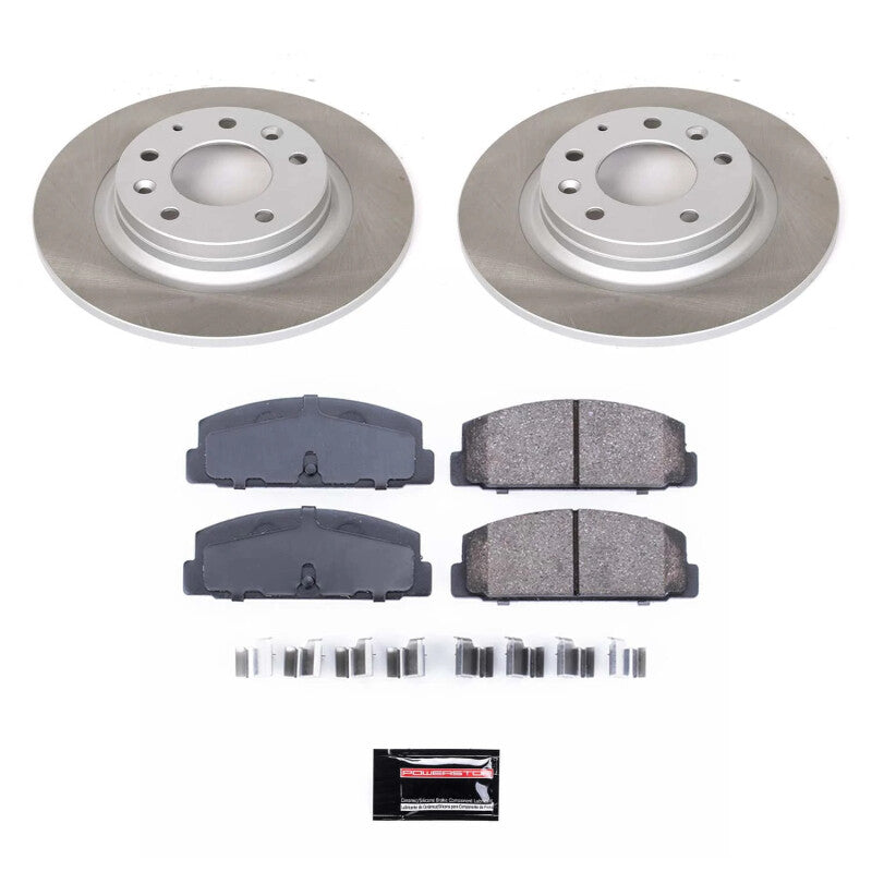 Power Stop 2003 Mazda Protege Rear Semi-Coated Rotor Kit PowerStop