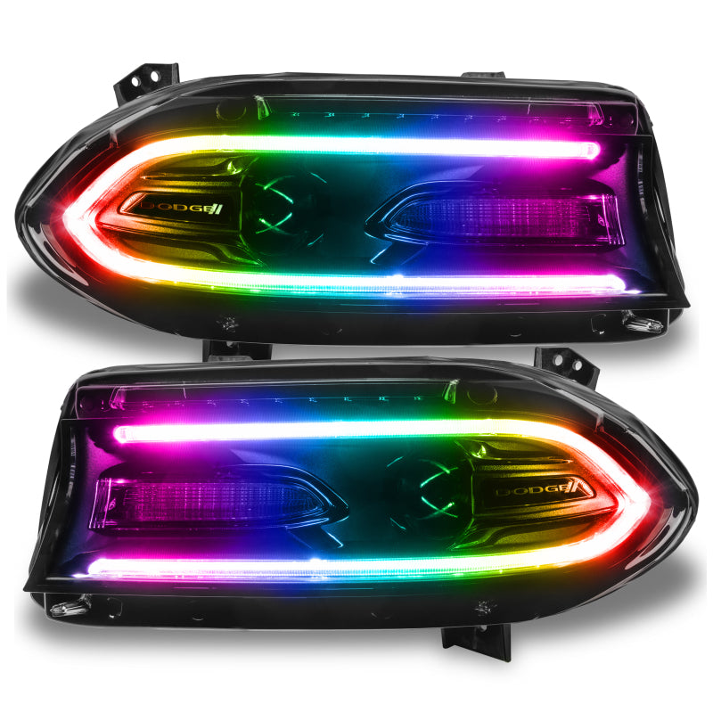 Oracle 15-21 Dodge Charger RGB+W DRL Headlight DRL Upgrade Kit - ColorSHIFT w/ Simple Controller