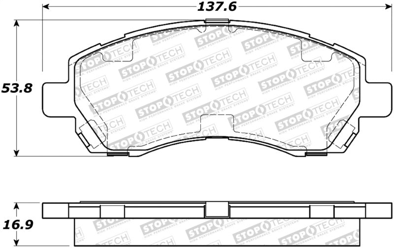 StopTech Premium Ceramic Brake Pads - 308.07220