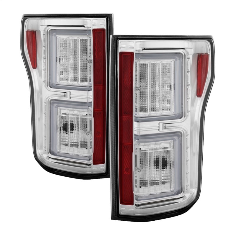 Spyder 18-19 Ford F-150 (W/O Blind Spot Sensor) LED Tail Lights - Chrome (ALT-YD-FF15018-LED-C) SPYDER