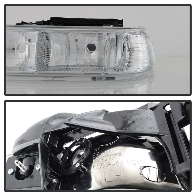 Xtune Chevy TahOE 00-06 Amber Crystal Headlights Chrome HD-JH-CSIL99-C SPYDER