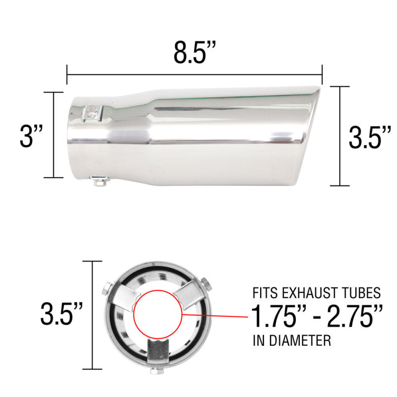 Spectre Exhaust Tip 3-1/2in. OD / Slant Spectre