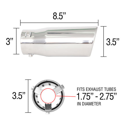 Spectre Exhaust Tip 3-1/2in. OD / Slant Spectre