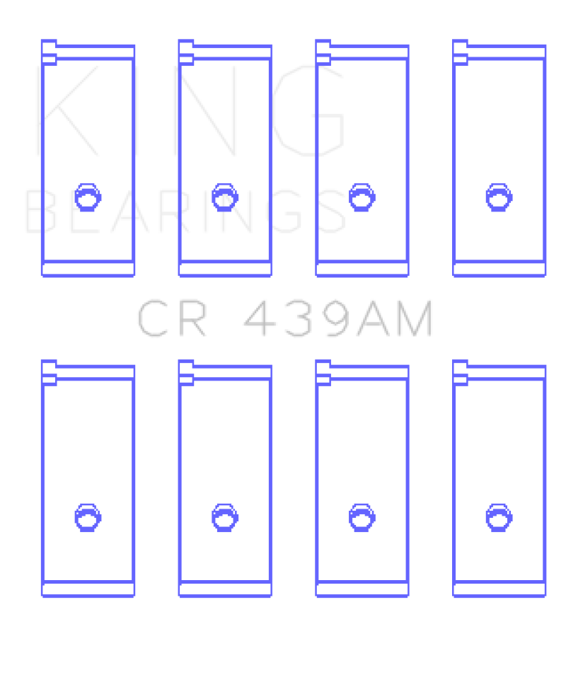 King Engine Bearings Honda A18A1/A20A1/B20A3/Bs1/Es/ET1-2 (Size +1.0mm) Connecting Rod Bearing Set