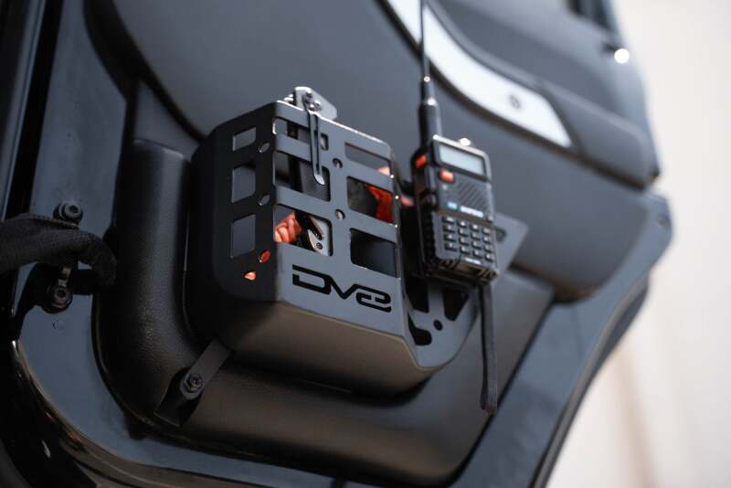 DV8 Offroad 11-18 Jeep Wrangler JK 4 Door Only Rear Door Pocket Molle Panels - Black