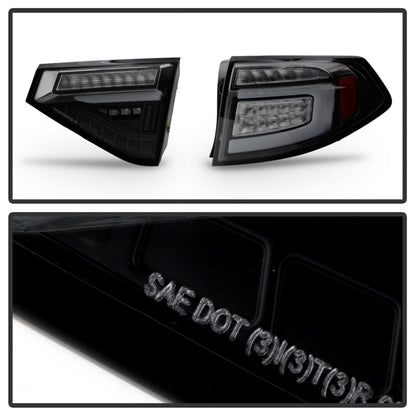 Spyder 08-14 Subara Impreza WRX Hatchback LED Tail Lights Seq Signal Blk Smoke ALT-YD-SI085D-SEQ-BSM SPYDER