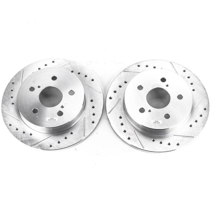 Power Stop 2019 Lexus ES350 Rear Evolution Drilled & Slotted Rotors - Pair PowerStop