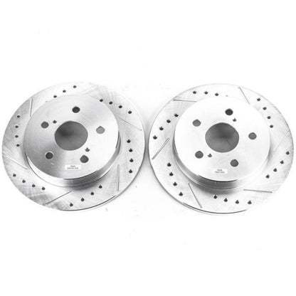 Power Stop 2019 Lexus ES350 Rear Evolution Drilled & Slotted Rotors - Pair PowerStop