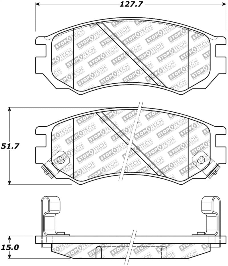 StopTech Street Disc Brake Pads - 305.05490