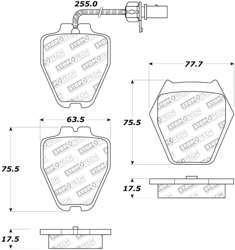 StopTech Premium Ceramic Brake Pads - 308.08390