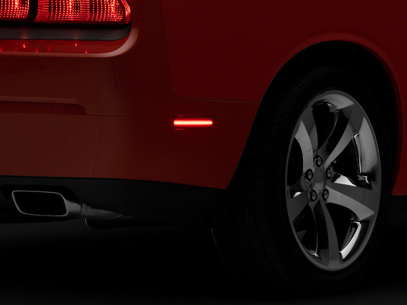 Raxiom 08-14 Dodge Challenger 11-14 Dodge Charger Axial Series LED Rear Side Marker Lights- Smoked