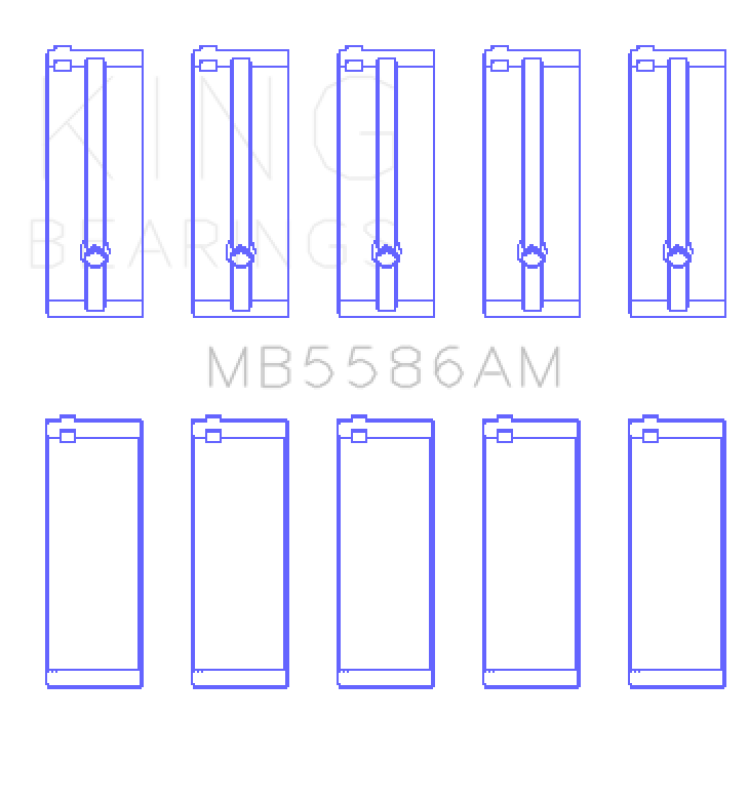 King Engine Bearings Isuzu 4Ze1 Sohc 8V (Size +0.50mm) Main Bearing Set King Engine Bearings