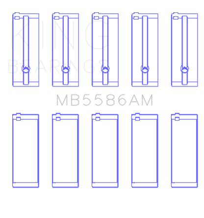 King Engine Bearings Isuzu 4Ze1 Sohc 8V (Size +0.50mm) Main Bearing Set King Engine Bearings
