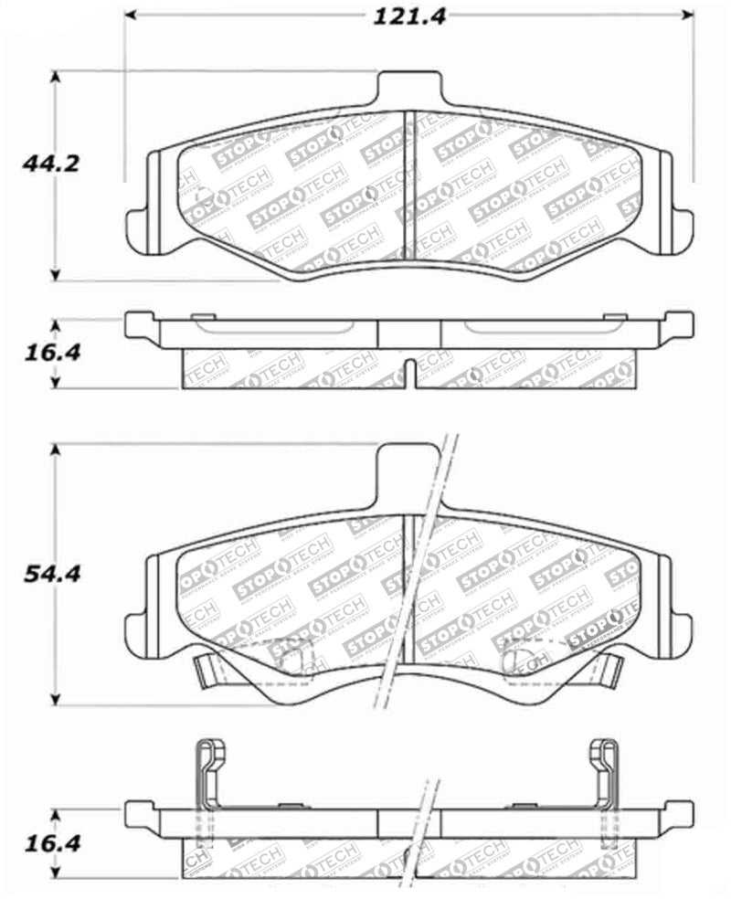 StopTech Premium Ceramic Brake Pads - 308.07500