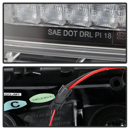 Spyder Jeep Wrangler 2018-2019 (Halogen Model Only) LED Front Bumper Lights - Seq. Signal - Black SPYDER