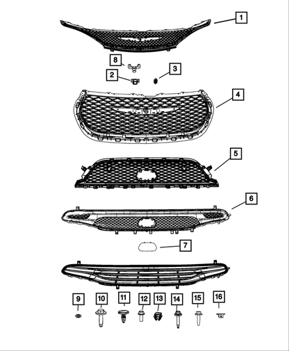 Genuine OEM Mopar Push Pin (6508863AA) X1