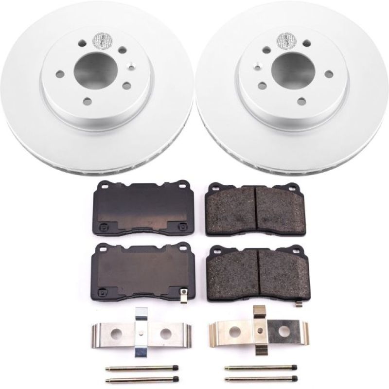 Power Stop 13-18 Cadillac ATS Front Z17 Evolution Geomet Coated Brake Kit PowerStop